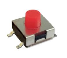 MPTSHW-64N-V - MULTICOMP PRO - MPTSHW-64N-V - Tactile Switch, SPST-NO, Top Actuated, 4.5mm, Through Hole, Round Button, 180 gf, 50mA at 12VDC