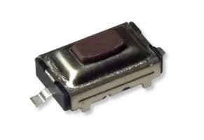 MPMG-325N-V - MULTICOMP PRO - MPMG-325N-V - Tactile Switch with Ground Pin, SPST-NO, Top Actuated, SMD, Brown Oval Button, 160 gf, 50mA at 12VDC
