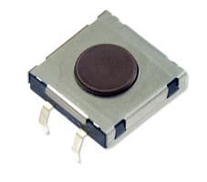 MPTSHW-21N-Q - MULTICOMP PRO - MPTSHW-21N-Q - Tactile Switch, SPST-NO, Top Actuated, Through Hole 4.3mm, Brown Round Button, 160 gf, 50mA at 24VDC