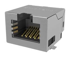 RJE3B1886401 - AMPHENOL COMMUNICATIONS SOLUTIONS - RJE3B1886401 - Modular Connector, RJ45 Jack, 1 x 1 (Port), 8P8C, Cat6, IP20, Surface Mount