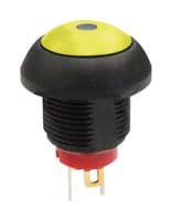 MPP12-6B205MM1CAS05L01 - MULTICOMP PRO - MPP12-6B205MM1CAS05L01 - Pushbutton Switch, White-Illuminated, MP Pushbutton Switches Round-Flat, 13.6 mm, SPST, Off-(On)