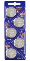 CR2430 - MURATA - CR2430 - Battery, 3 V, CR2430, Lithium Manganese Dioxide, 300 mAh, Pressure Contact, 5