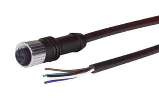 M12FOE5A-1 - L-COM - M12FOE5A-1 - Sensor Cable, M12 Receptacle, Free End, 5 Positions, 1 m, 3.3 ft, M12FOE5A Series