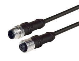 M12M12F5A-3 - L-COM - M12M12F5A-3 - Sensor Cable, M12 Plug, M12 Receptacle, 5 Positions, 3 m, 9.8 ft, M12M12F5A Series
