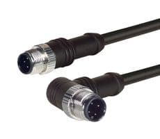 M12M12R4D-0.5 - L-COM - M12M12R4D-0.5 - Sensor Cable, M12 Plug, 90° M12 Plug, 4 Positions, 500 mm, 19.7 ft, M12M12R4D Series