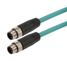 TRG501-T4T-2M - L-COM - TRG501-T4T-2M - Sensor Cable, M12 Plug, M12 Plug, 4 Positions, 2 m, 6.6 ft, TRG501-T4T Series