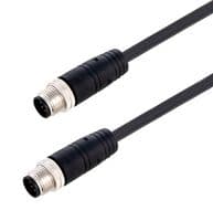 TRG881-P4B-3M - L-COM - TRG881-P4B-3M - Sensor Cable, A Coded, M12 Plug, M12 Plug, 8 Positions, 3 m, 9.8 ft, TRG881-P4B Series