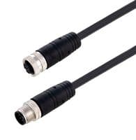 TRG883-P4B-2M - L-COM - TRG883-P4B-2M - Sensor Cable, A Coded, M12 Plug, M12 Receptacle, 8 Positions, 2 m, 6.6 ft, TRG883-P4B Series