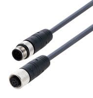 TRG884-C6G-3M - L-COM - TRG884-C6G-3M - Sensor Cable, A Coded, M12 Plug, M12 Receptacle, 8 Positions, 3 m, 9.8 ft, TRG884-C6G Series
