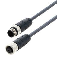 TRG884-C6G-5M - L-COM - TRG884-C6G-5M - Sensor Cable, A Coded, M12 Plug, M12 Receptacle, 8 Positions, 5 m, 16.4 ft, TRG884-C6G Series