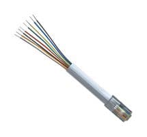 TDC005-2 - L-COM - TDC005-2 - Ethernet Cable, RJ45 Plug to Free End, Grey, 610 mm, 2 ft