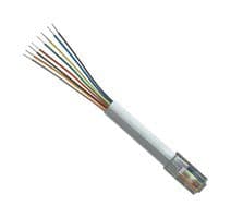 TDC005-7 - L-COM - TDC005-7 - Ethernet Cable, RJ45 Plug to Free End, Grey, 2.1 m, 7 ft