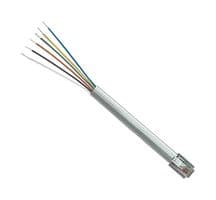 TDC029-2 - L-COM - TDC029-2 - Ethernet Cable, RJ12 Plug to Free End, Grey, 610 mm, 2 ft