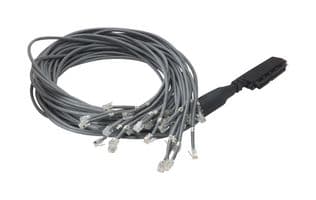 TDC50F62 - L-COM - TDC50F62 - Ethernet Cable, Cat3, 90° Telco Receptacle to 25x RJ11 Plug, Grey, 914.4 mm, 36 ft