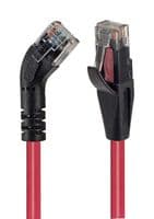 TRD645LRED-3 - L-COM - TRD645LRED-3 - Ethernet Cable, Cat6, 45° RJ45 Plug to RJ45 Plug, UTP (Unshielded Twisted Pair), Red, 914.4 mm