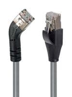 TRD645LSGRY-10 - L-COM - TRD645LSGRY-10 - Ethernet Cable, Cat6, 45° RJ45 Plug to RJ45 Plug, FTP (Foiled Twisted Pair), Grey, 3.05 m, 10 ft