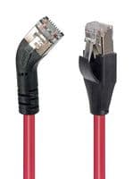 TRD645LSRED-7 - L-COM - TRD645LSRED-7 - Ethernet Cable, Cat6, 45° RJ45 Plug to RJ45 Plug, FTP (Foiled Twisted Pair), Red, 2.1 m, 7 ft