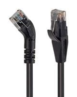 TRD645RBLK-1 - L-COM - TRD645RBLK-1 - Ethernet Cable, Cat6, 45° RJ45 Plug to RJ45 Plug, UTP (Unshielded Twisted Pair), Black, 304.8 mm