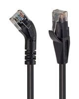 TRD645RBLK-3 - L-COM - TRD645RBLK-3 - Ethernet Cable, Cat6, 45° RJ45 Plug to RJ45 Plug, UTP (Unshielded Twisted Pair), Black, 914.4 mm
