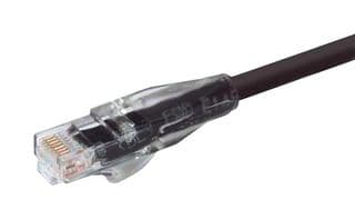 TRD695BLK-25 - L-COM - TRD695BLK-25 - Ethernet Cable, Cat6, RJ45 Plug to RJ45 Plug, UTP (Unshielded Twisted Pair), Black, 7.62 m, 25 ft