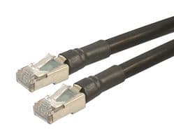 TRD695ODS-50 - L-COM - TRD695ODS-50 - Ethernet Cable, Cat6, RJ45 Plug to RJ45 Plug, FUTP (Foiled Unshielded Twisted Pair), Black