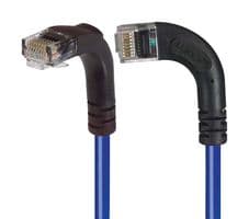 TRD695RA11BL-1 - L-COM - TRD695RA11BL-1 - Ethernet Cable, Cat6, 90° RJ45 Plug to 90° RJ45 Plug, UTP (Unshielded Twisted Pair), Blue