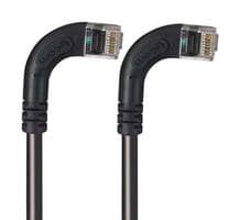 TRD695RA14BLK-1 - L-COM - TRD695RA14BLK-1 - Ethernet Cable, Cat6, 90° RJ45 Plug to 90° RJ45 Plug, UTP (Unshielded Twisted Pair), Black