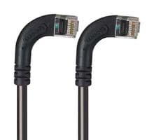 TRD695RA14BLK-5 - L-COM - TRD695RA14BLK-5 - Ethernet Cable, Cat6, 90° RJ45 Plug to 90° RJ45 Plug, UTP (Unshielded Twisted Pair), Black, 1.5 m