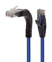 TRD695RA15BLU-3 - L-COM - TRD695RA15BLU-3 - Ethernet Cable, Cat6, 90° RJ45 Plug to RJ45 Plug, UTP (Unshielded Twisted Pair), Blue, 914.4 mm