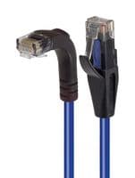 TRD695RA1BL-1 - L-COM - TRD695RA1BL-1 - Ethernet Cable, Cat6, 90° RJ45 Plug to RJ45 Plug, UTP (Unshielded Twisted Pair), Blue, 304.8 mm