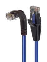 TRD695RA1BL-2 - L-COM - TRD695RA1BL-2 - Ethernet Cable, Cat6, 90° RJ45 Plug to RJ45 Plug, UTP (Unshielded Twisted Pair), Blue, 609.6 mm