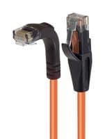 TRD695RA1OR-10 - L-COM - TRD695RA1OR-10 - Ethernet Cable, Cat6, 90° RJ45 Plug to RJ45 Plug, UTP (Unshielded Twisted Pair), Orange, 3.05 m
