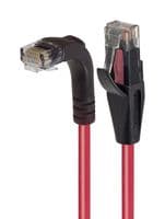 TRD695RA1RD-2 - L-COM - TRD695RA1RD-2 - Ethernet Cable, Cat6, 90° RJ45 Plug to RJ45 Plug, UTP (Unshielded Twisted Pair), Red, 609.6 mm