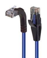 TRD695RA2BL-2 - L-COM - TRD695RA2BL-2 - Ethernet Cable, Cat6, 90° RJ45 Plug to RJ45 Plug, UTP (Unshielded Twisted Pair), Blue, 609.6 mm