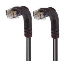 TRD695RA3BLK-20 - L-COM - TRD695RA3BLK-20 - Ethernet Cable, Cat6, 90° RJ45 Plug to 90° RJ45 Plug, UTP (Unshielded Twisted Pair), Black, 6.1 m