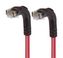 TRD695RA3RD-7 - L-COM - TRD695RA3RD-7 - Ethernet Cable, Cat6, 90° RJ45 Plug to 90° RJ45 Plug, UTP (Unshielded Twisted Pair), Red, 2.1 m