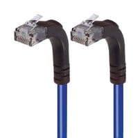 TRD695RA5BL-2 - L-COM - TRD695RA5BL-2 - Ethernet Cable, Cat6, 90° RJ45 Plug to 90° RJ45 Plug, UTP (Unshielded Twisted Pair), Blue