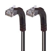 TRD695RA5BLK-25 - L-COM - TRD695RA5BLK-25 - Ethernet Cable, Cat6, 90° RJ45 Plug to 90° RJ45 Plug, UTP (Unshielded Twisted Pair), Black, 7.6 m