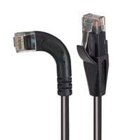 TRD695RA6BLK-30 - L-COM - TRD695RA6BLK-30 - Ethernet Cable, Cat6, 90° RJ45 Plug to RJ45 Plug, UTP (Unshielded Twisted Pair), Black, 9.1 m