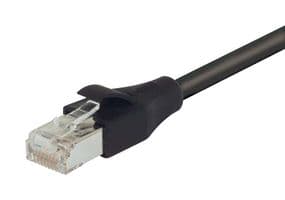 TRD695SCR-BLK-30 - L-COM - TRD695SCR-BLK-30 - Ethernet Cable, Cat6, RJ45 Plug to RJ45 Plug, Black, 9.1 m, 30 ft