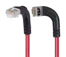 TRD695SRA11RD-20 - L-COM - TRD695SRA11RD-20 - Ethernet Cable, Cat6, 90° RJ45 Plug to 90° RJ45 Plug, FTP (Foiled Twisted Pair), Red, 6.1 m
