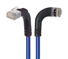 TRD695SRA12BL-25 - L-COM - TRD695SRA12BL-25 - Ethernet Cable, Cat6, 90° RJ45 Plug to 90° RJ45 Plug, FTP (Foiled Twisted Pair), Blue, 7.6 m