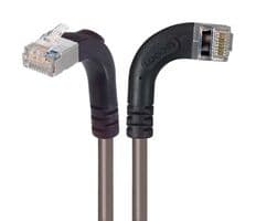TRD695SRA12GRY-2 - L-COM - TRD695SRA12GRY-2 - Ethernet Cable, Cat6, 90° RJ45 Plug to 90° RJ45 Plug, FTP (Foiled Twisted Pair), Grey, 609.6 mm