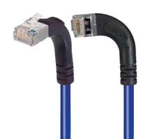 TRD695SRA13BL-25 - L-COM - TRD695SRA13BL-25 - Ethernet Cable, Cat6, 90° RJ45 Plug to 90° RJ45 Plug, FTP (Foiled Twisted Pair), Blue, 7.6 m