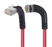 TRD695SRA13RD-1 - L-COM - TRD695SRA13RD-1 - Ethernet Cable, Cat6, 90° RJ45 Plug to 90° RJ45 Plug, FTP (Foiled Twisted Pair), Red, 304.8 mm