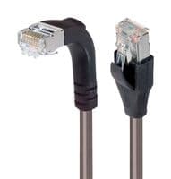 TRD695SRA1GRY-3 - L-COM - TRD695SRA1GRY-3 - Ethernet Cable, Cat6, 90° RJ45 Plug to RJ45 Plug, FTP (Foiled Twisted Pair), Grey, 914.4 mm, 3 ft
