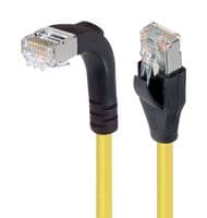 TRD695SRA1Y-7 - L-COM - TRD695SRA1Y-7 - Ethernet Cable, Cat6, 90° RJ45 Plug to RJ45 Plug, FTP (Foiled Twisted Pair), Yellow, 2.1 m, 7 ft