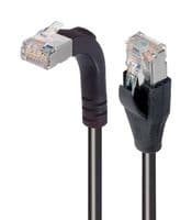 TRD695SRA2BLK-1 - L-COM - TRD695SRA2BLK-1 - Ethernet Cable, Cat6, 90° RJ45 Plug to RJ45 Plug, FTP (Foiled Twisted Pair), Black, 304.8 mm