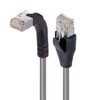 TRD695SRA2GRY-7 - L-COM - TRD695SRA2GRY-7 - Ethernet Cable, Cat6, 90° RJ45 Plug to RJ45 Plug, FTP (Foiled Twisted Pair), Grey, 2.1 m, 7 ft