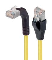 TRD695SRA2Y-7 - L-COM - TRD695SRA2Y-7 - Ethernet Cable, Cat6, 90° RJ45 Plug to RJ45 Plug, FTP (Foiled Twisted Pair), Yellow, 2.1 m, 7 ft